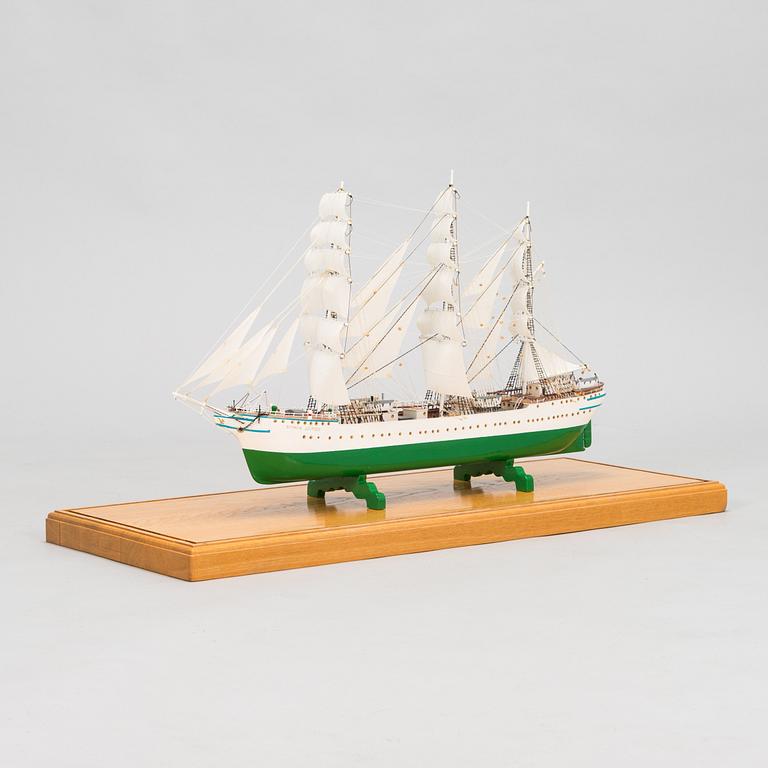 A ships model of frigate Suomen Joutsen 20th century.