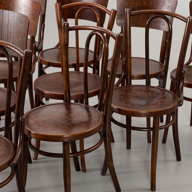 Ten chairs, Thonet-Mundus.