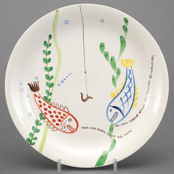 TALLRIKAR 12 st, Stig Lindberg Gustavsberg, "Löja". I produktion 1948-62.