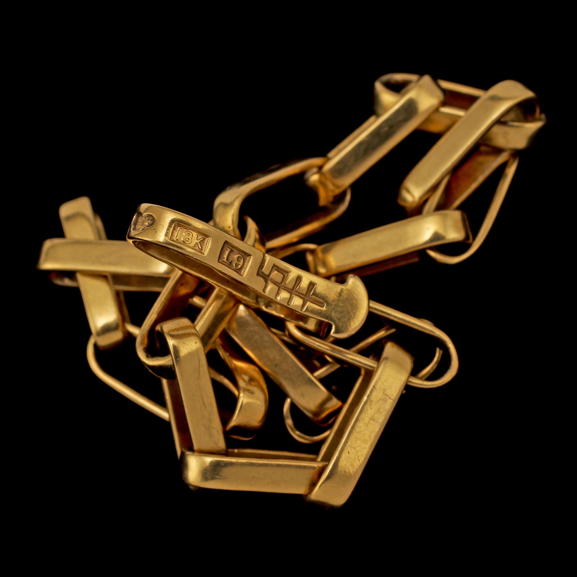 ARMLÄNK, 18k guld, Högberg & Co, Göteborg, 1961.