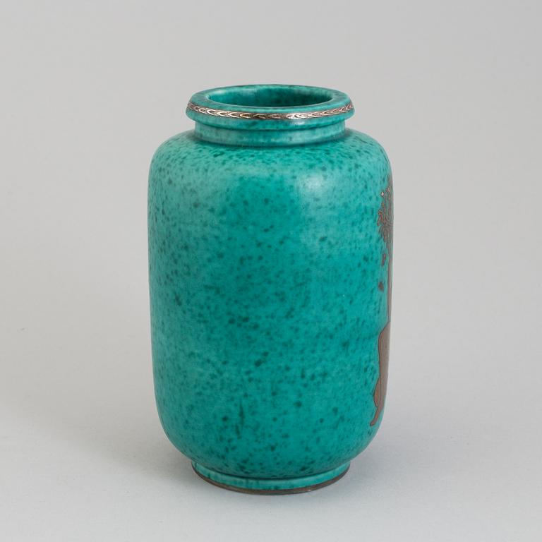 An "Argenta" stoneware vase by Wilhelm Kåge, Gustavberg.