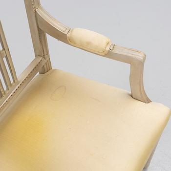 Karmstolar, ett par, gustavianska, Lindome, 1800-tal.