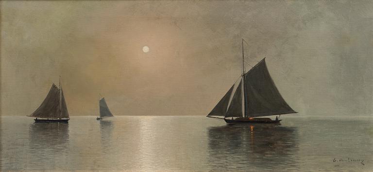 ERIK ABRAHAMSSON, MOONLIT SEASCAPE.