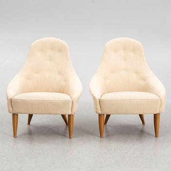 Kerstin Hörlin-Holmquist, a pair of armchairs, "Lilla Eva", from the "Paradiset" series, Triva, Nordiska Kompaniet.