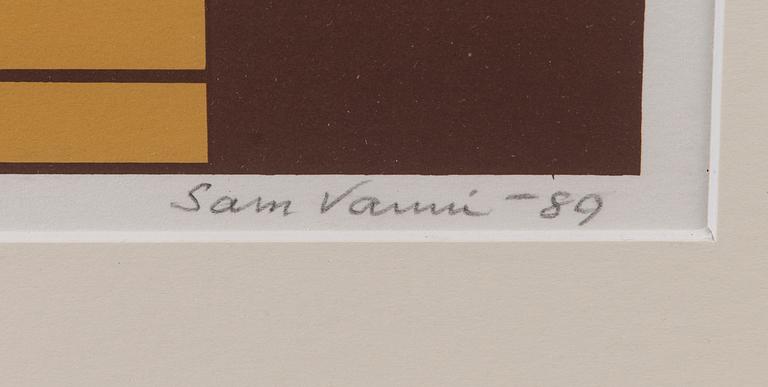 SAM VANNI, serigrafi, signerad och daterad -89, numrerad 43/75.