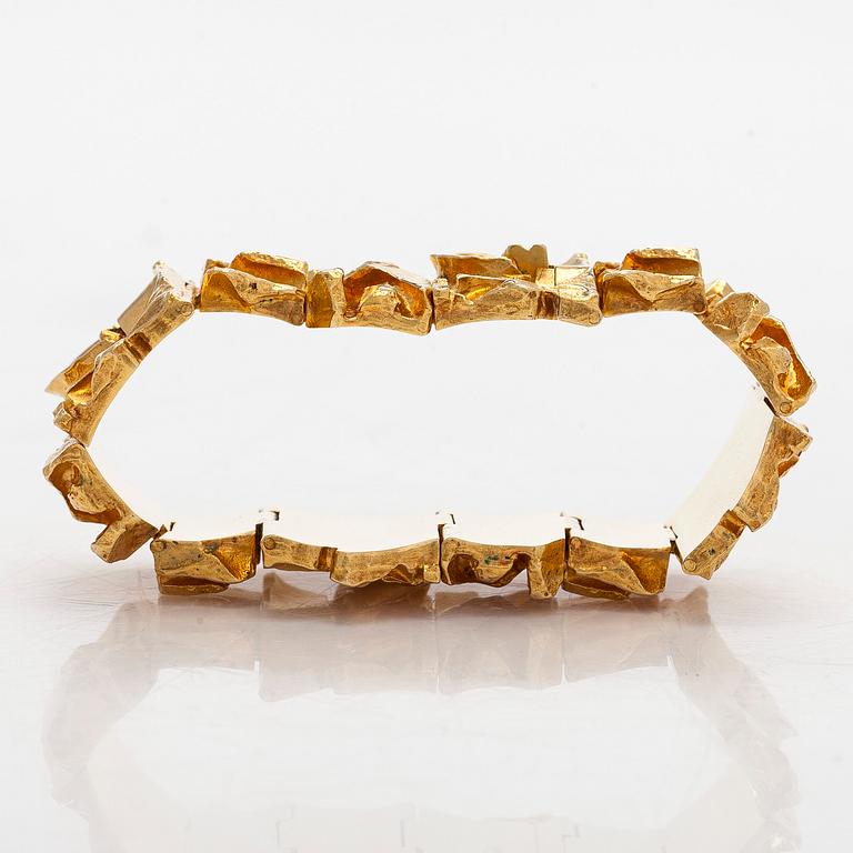 Björn Weckström, Armband, "Tenochtitlan", 18K guld. Lapponia 1970.