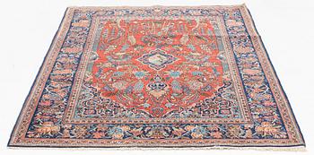 A semi-antique Kashan rug, approximately 200 x 134 cm.