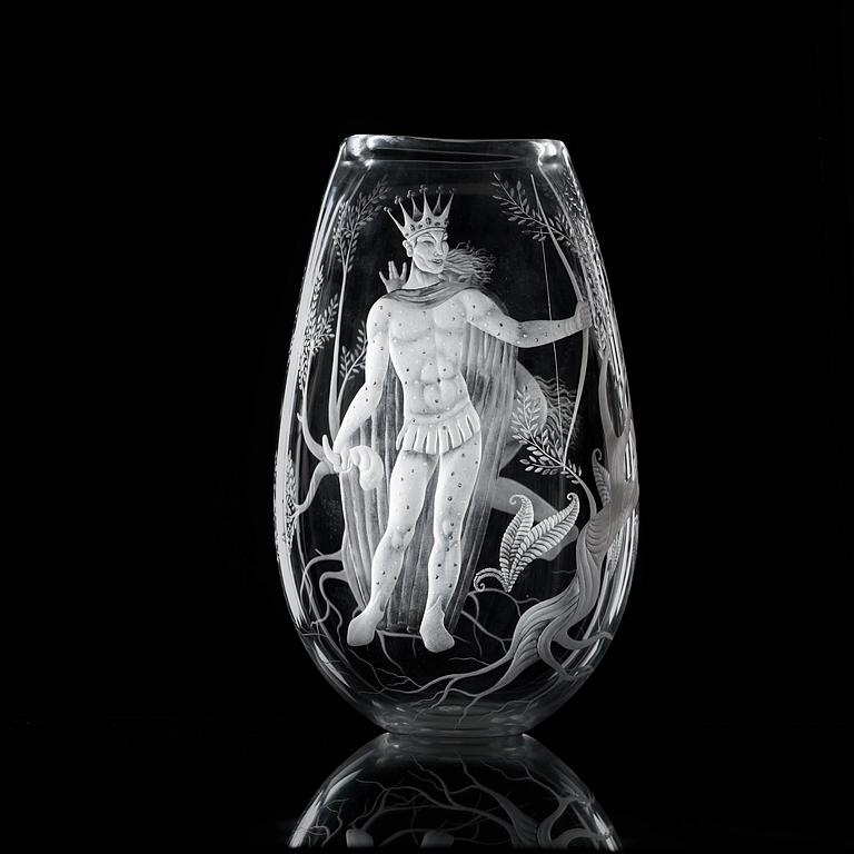 Vicke Lindstrand, vas, "Midsommarnattsdröm", Kosta 1987.