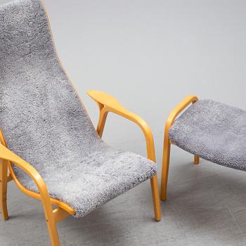 YNGVE EKSTRÖM, a pair of 'Lamino' easy chair and stools from Swedese.