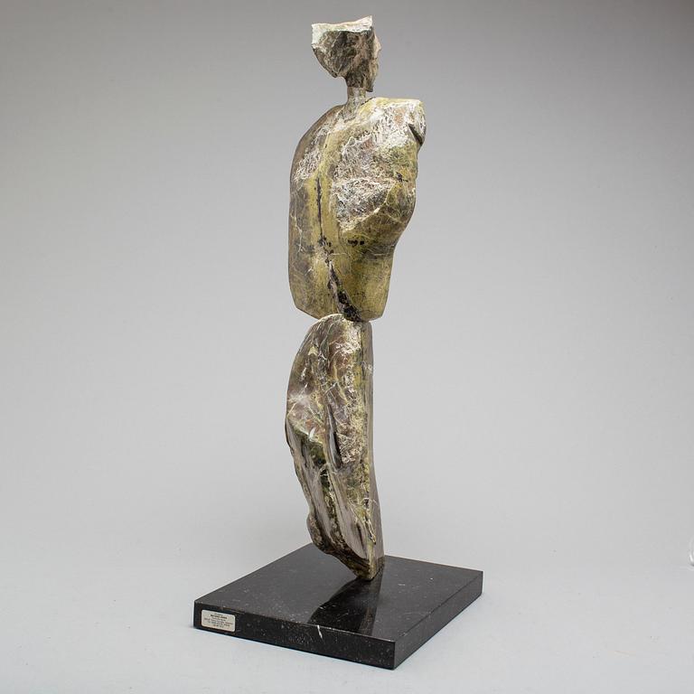 MICHAEL PIPER, a marble sculpture, signed with initials.