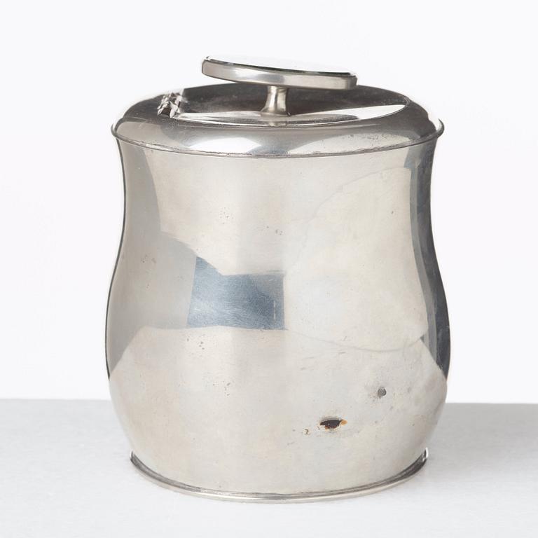 Firma Svenskt Tenn, a pewter lidded jar, Svenskt Tenn, Sweden 1956.