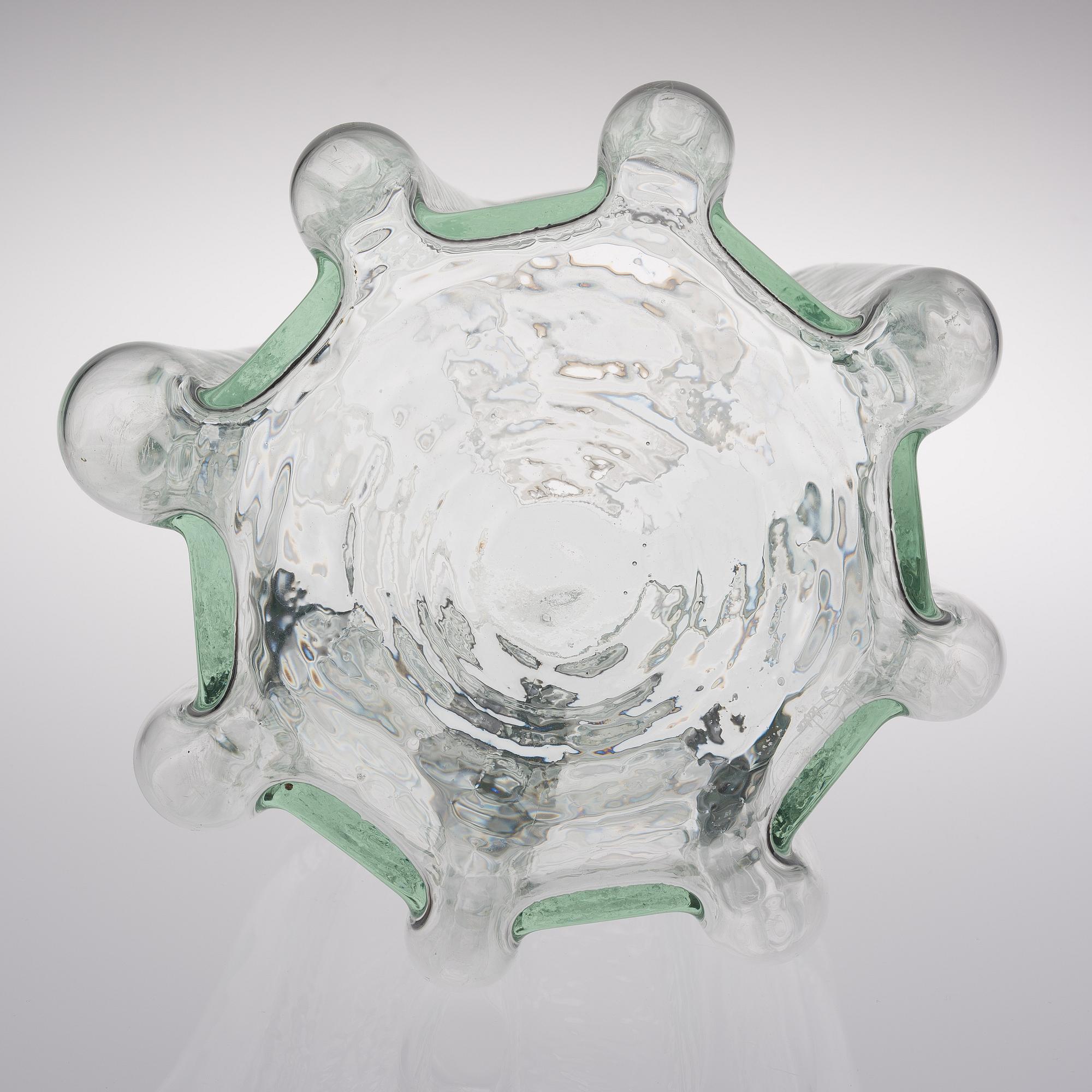 MARKKU SALO, A GLASS SCULPTURE. From the series "Depends on water". Signed M. Salo. Nuutajärvi, late 1990s.
