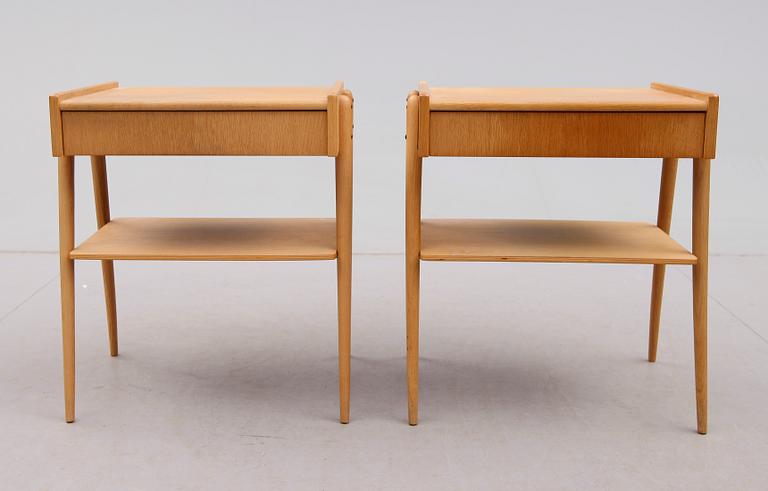 SÄNGBORD, 1 par, Carlström & Co, 1900-talets andra hälft.