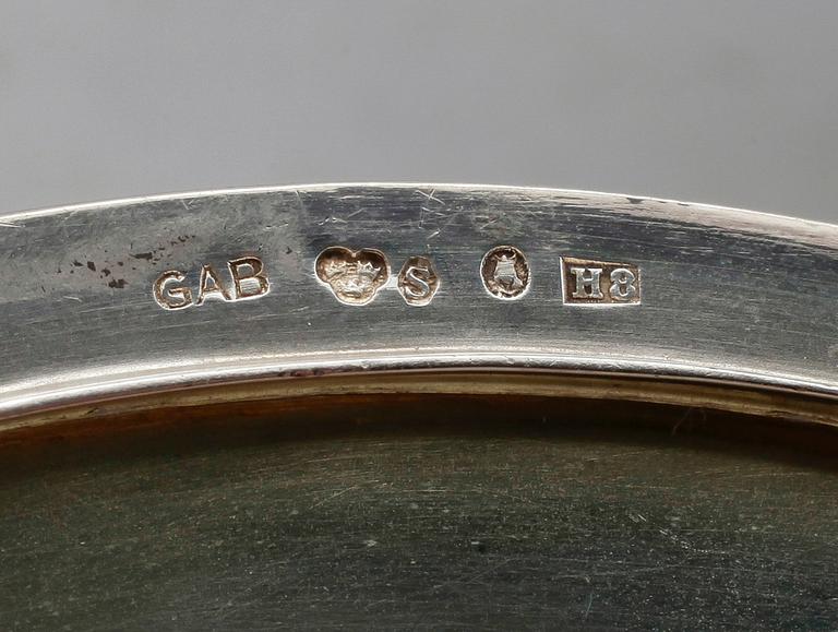 BONBONJÄR, silver, art déco, GAB, Stockholm 1934. Vikt ca 313 gram.