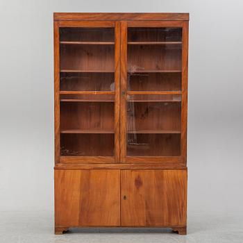 A second half of the 19th century mahogany veneered display cabinet.