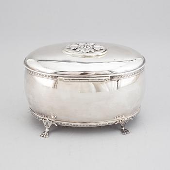 Johan Petter Grönvall, sockerskrin, silver, Stockholm 1820. Karl Johan.