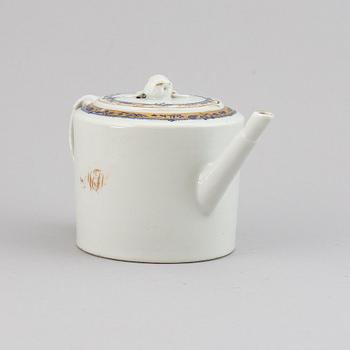 TEKANNA med LOCK, kompaniporslin. Qingdynastin, Jiaqing (1796-1822).