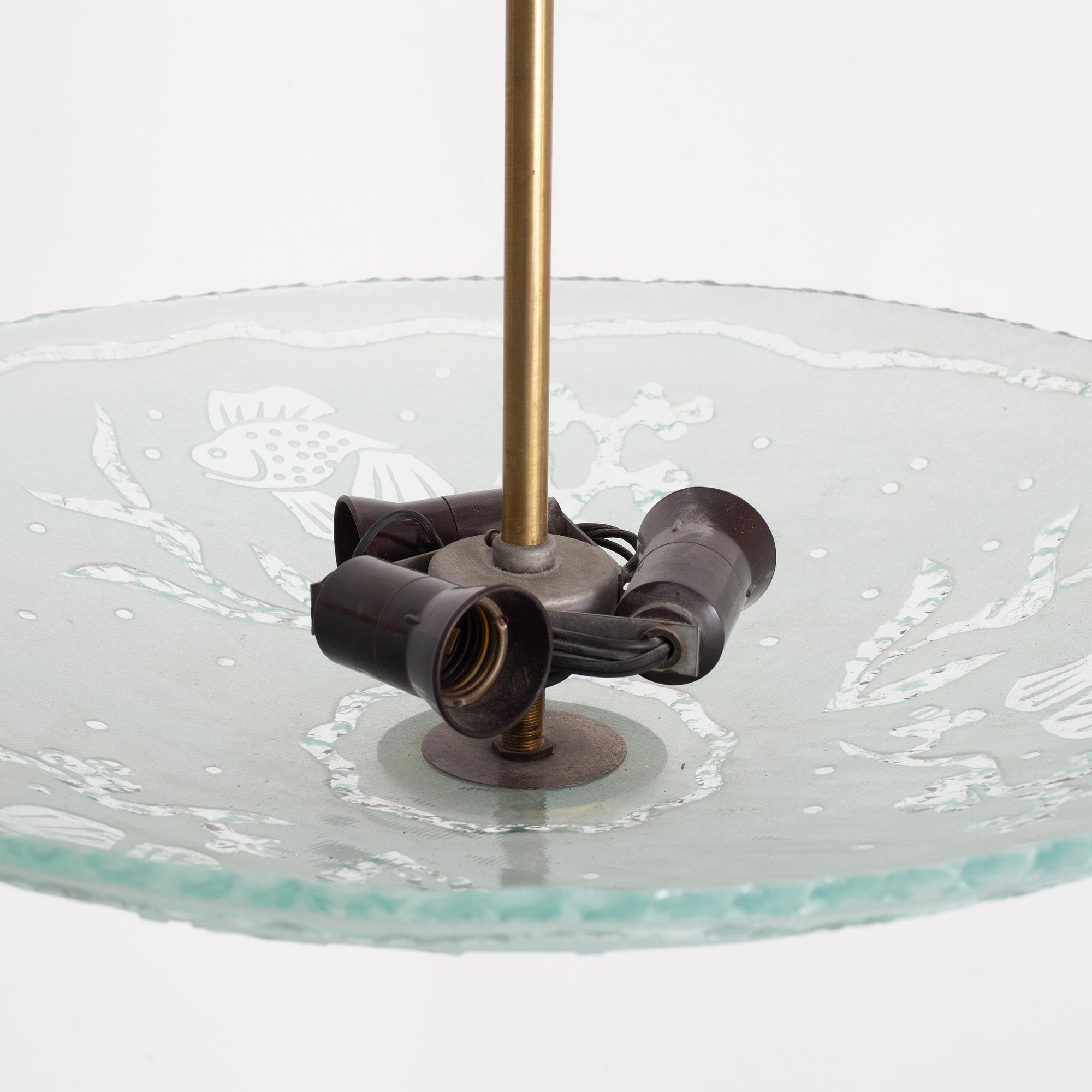 Ceiling lamp, Swedish Modern, 1940s.