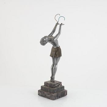 An Art Deco style lamp base, possibly France, 20th Century.