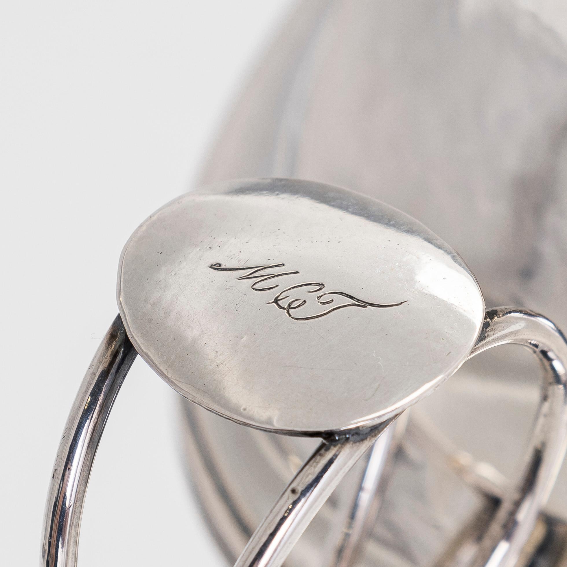 Jacob Richard Borg, sockerskål, silver, Gävle 1828.