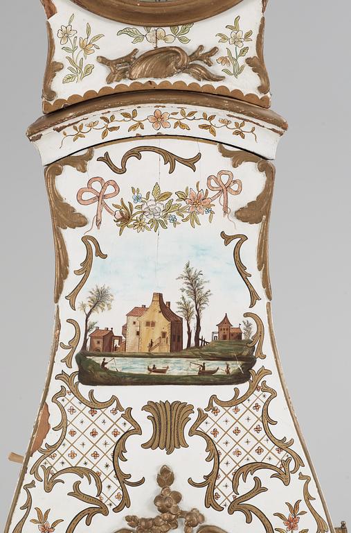 A Swedish Rococo 18th century longcase clock.