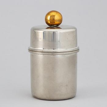 Firma Svenskt Tenn, a pewter lidded jar, Stockholm 1968.