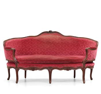 A Louis XV mid 18th century sofa.