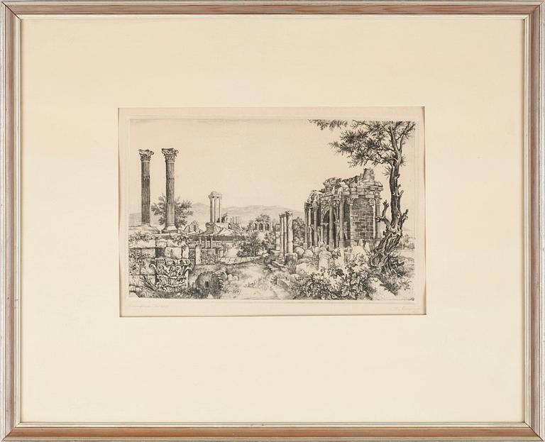 STIG BORGLIND, torrnål, sign o dat 1927.