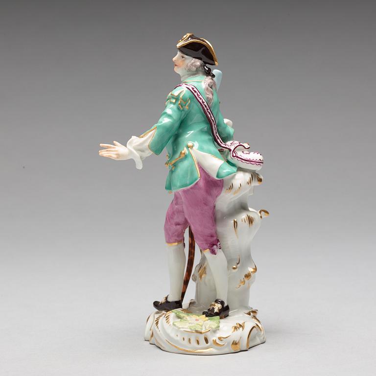 FIGURIN, porslin. Meissen, 1800-tal.