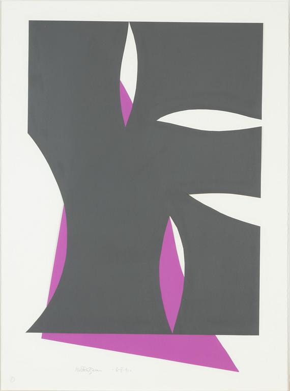 Richard Mortensen, collafge, signed and dated 6-V-91.