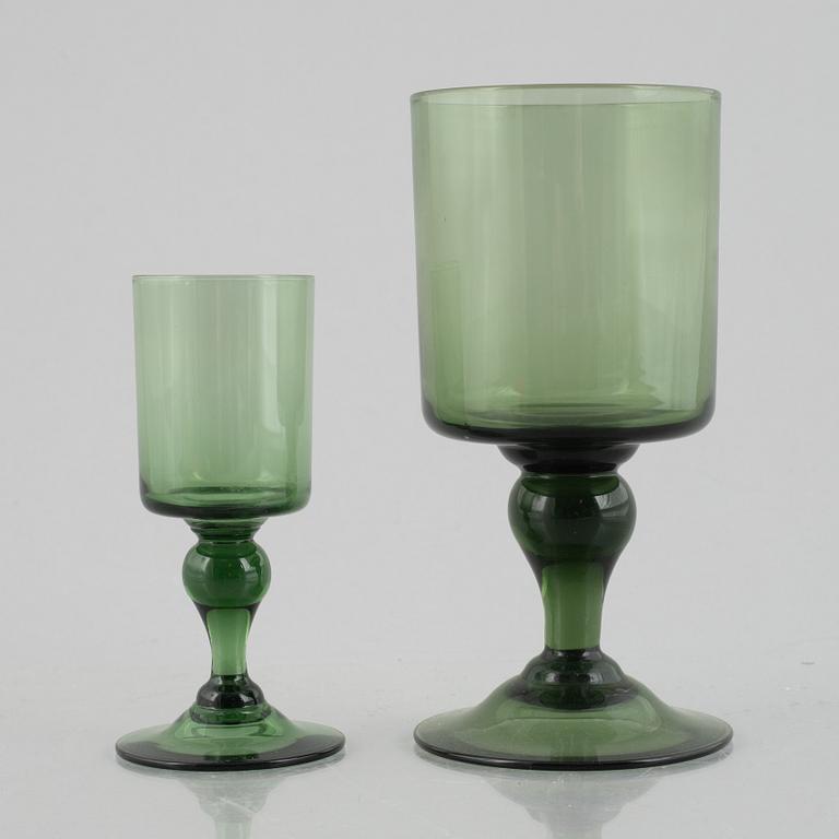 A 24-piece glass service, second half of the 20th century.