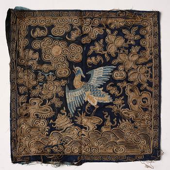 A group of six 'Buzi', Qing dynasty, 19th century.