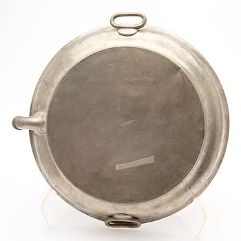 Hot watert plates, two pieces, creamware, Europe 19th century.