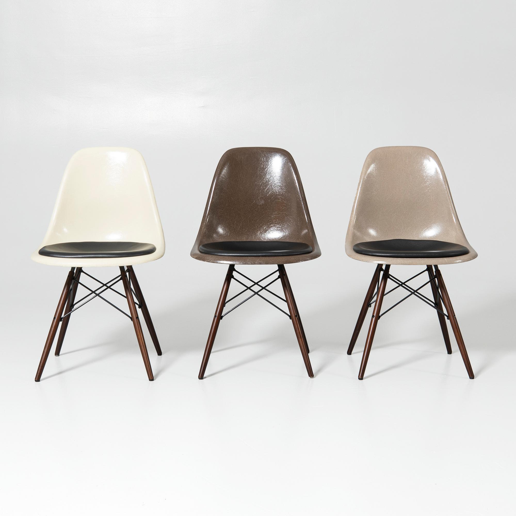 Charles & Ray Eames, stolar, 6 st, "DSW", Herman Miller, 1960-tal.