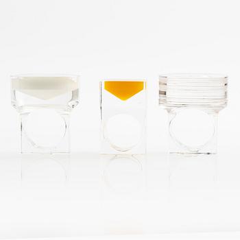 Siv Lagerström, tre ringar, akrylplast, 1970-tal.