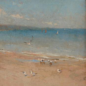 Frederick Hall, English coastal scene.