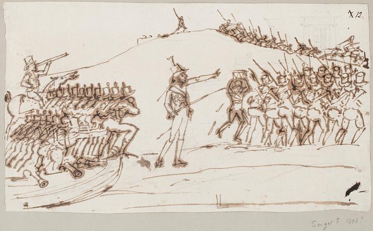 Johan Tobias Sergel Attributed to, King Gustav IV Adolf in battle.