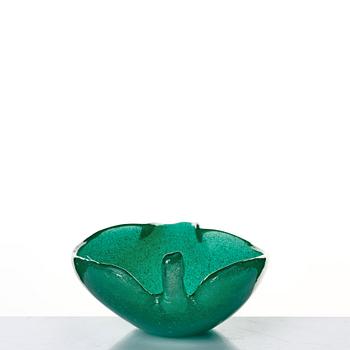 Tyra Lundgren, an "a Bollicine" glass bowl, Venini, Murano, Italy ca 1940.