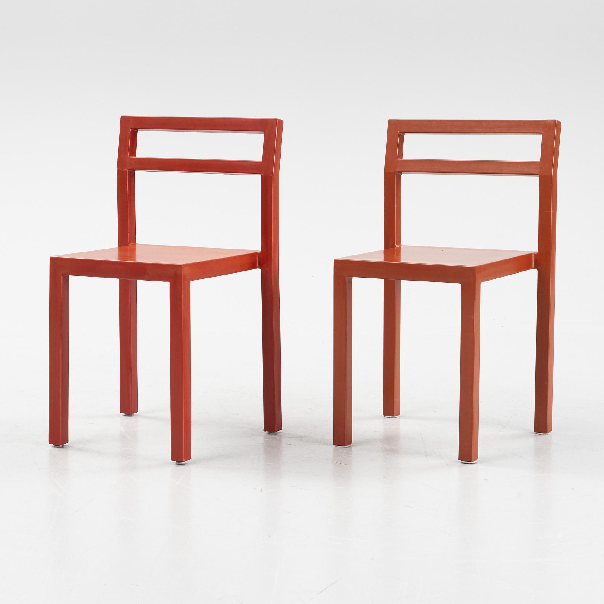 Boris Berlin/Poul Christiansen, a set of six 'Non' chairs from Komplot Design, Källemo.
