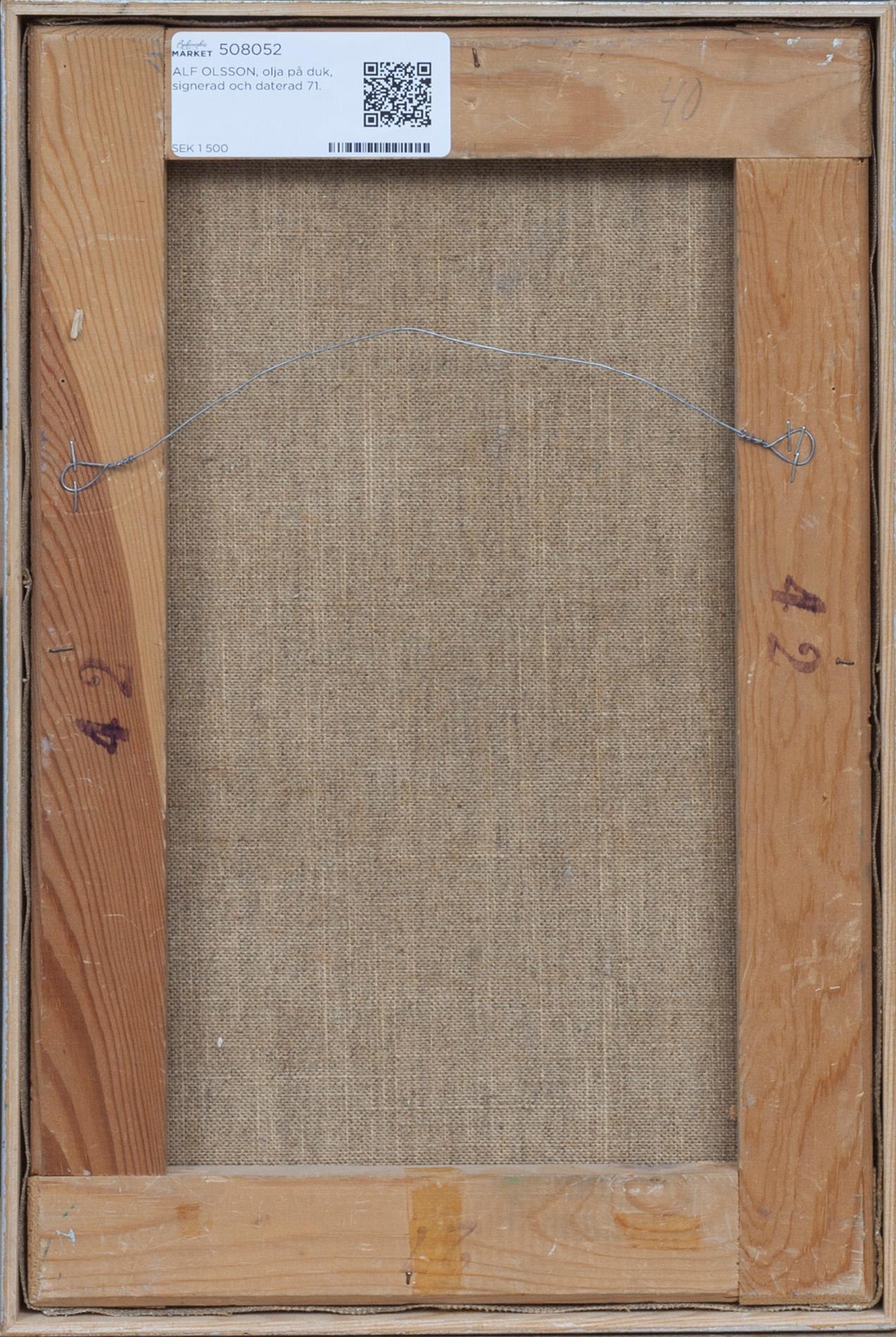 ALF OLSSON, olja på duk, signerad och daterad 71.