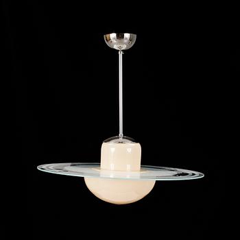 TAKLAMPA, glas, 1900-talets andra hälft. Höjd 47 cm.