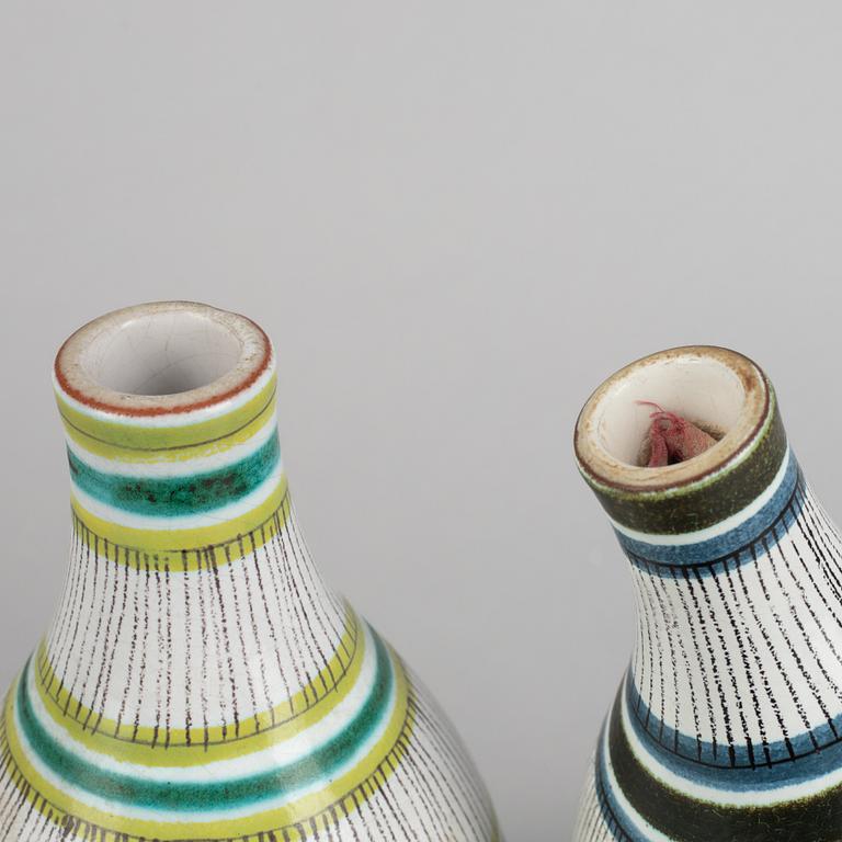 Stig Lindberg, two faience table lamp bases, Gustavsbergs studio.