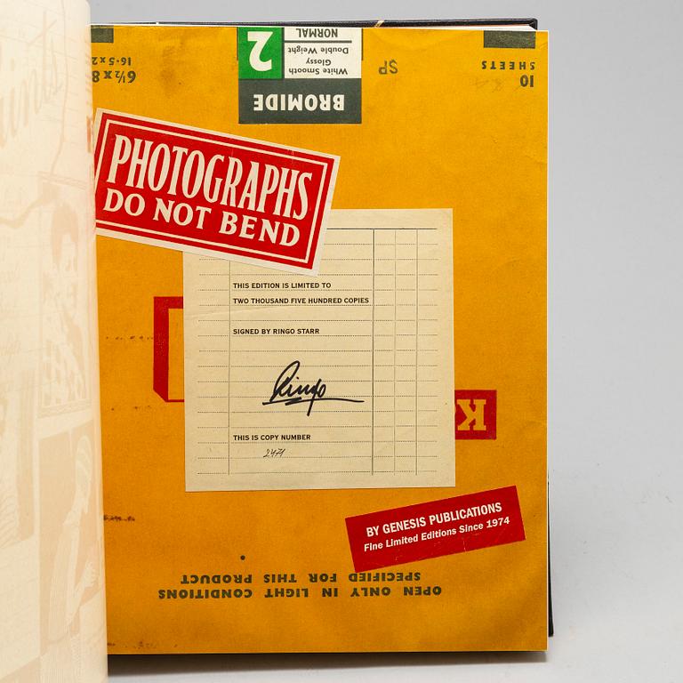 RINGO STARR, "Photograph" Limited Edition, signed by Ringo Starr and numbered, 2471/2500.
