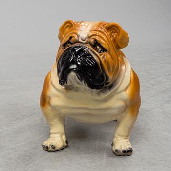A resin bulldog, contemporary.