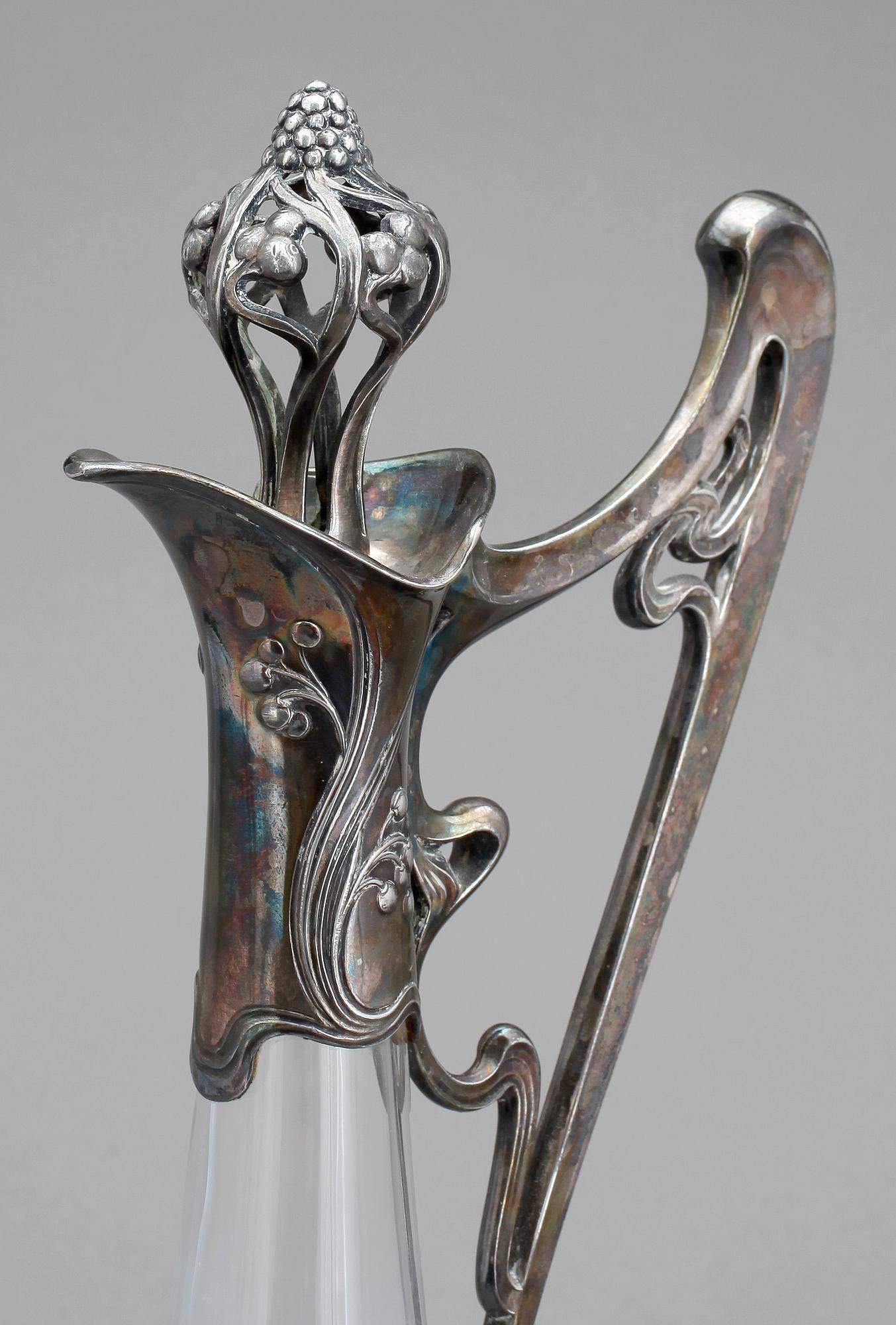 KARAFF, vitmetall, WMF, jugend, 1900-talets början.