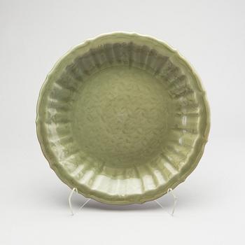 A Chinese celadon Ming dynasty  dish.