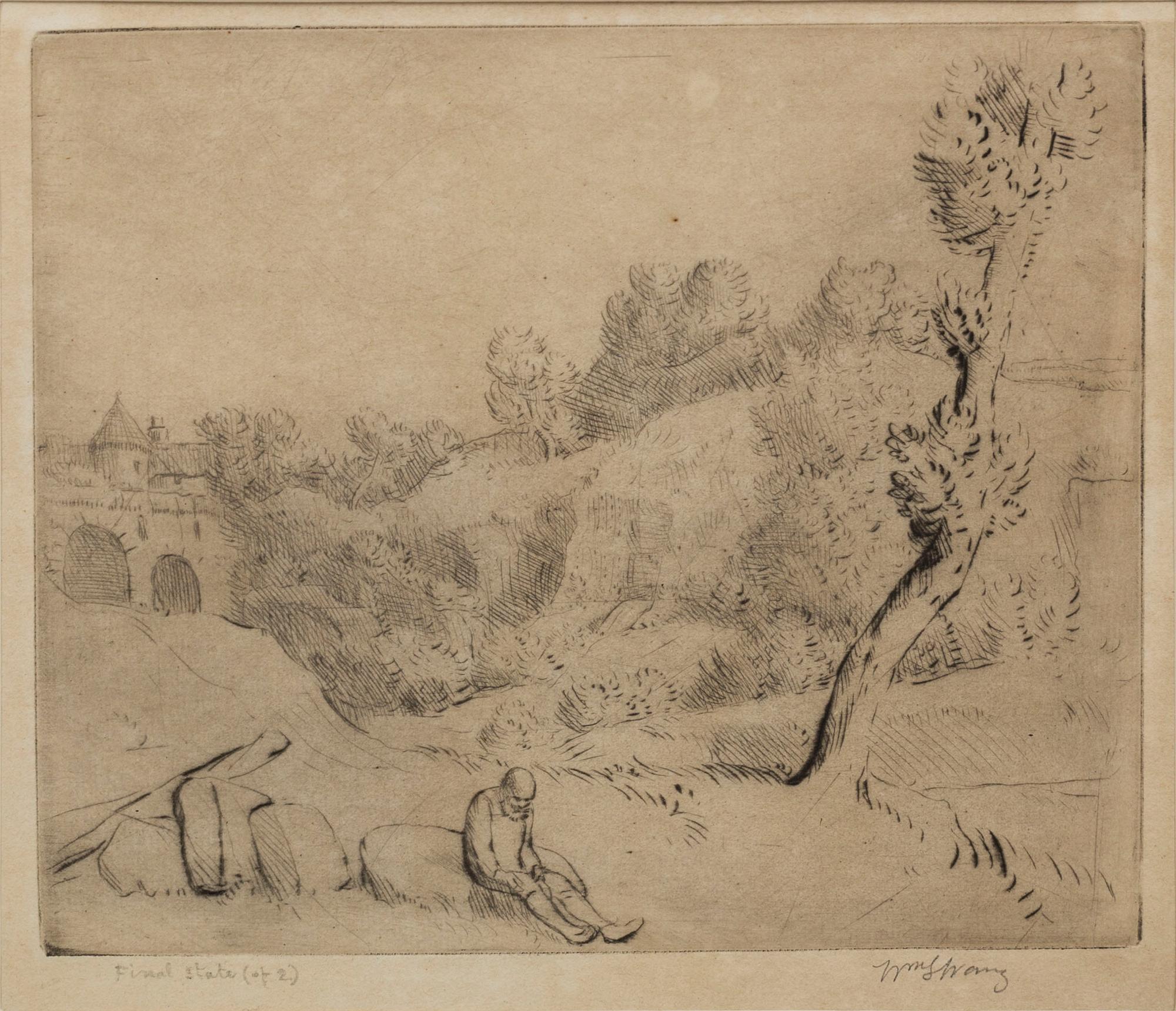 WILLIAM STRANG, etching, signed.