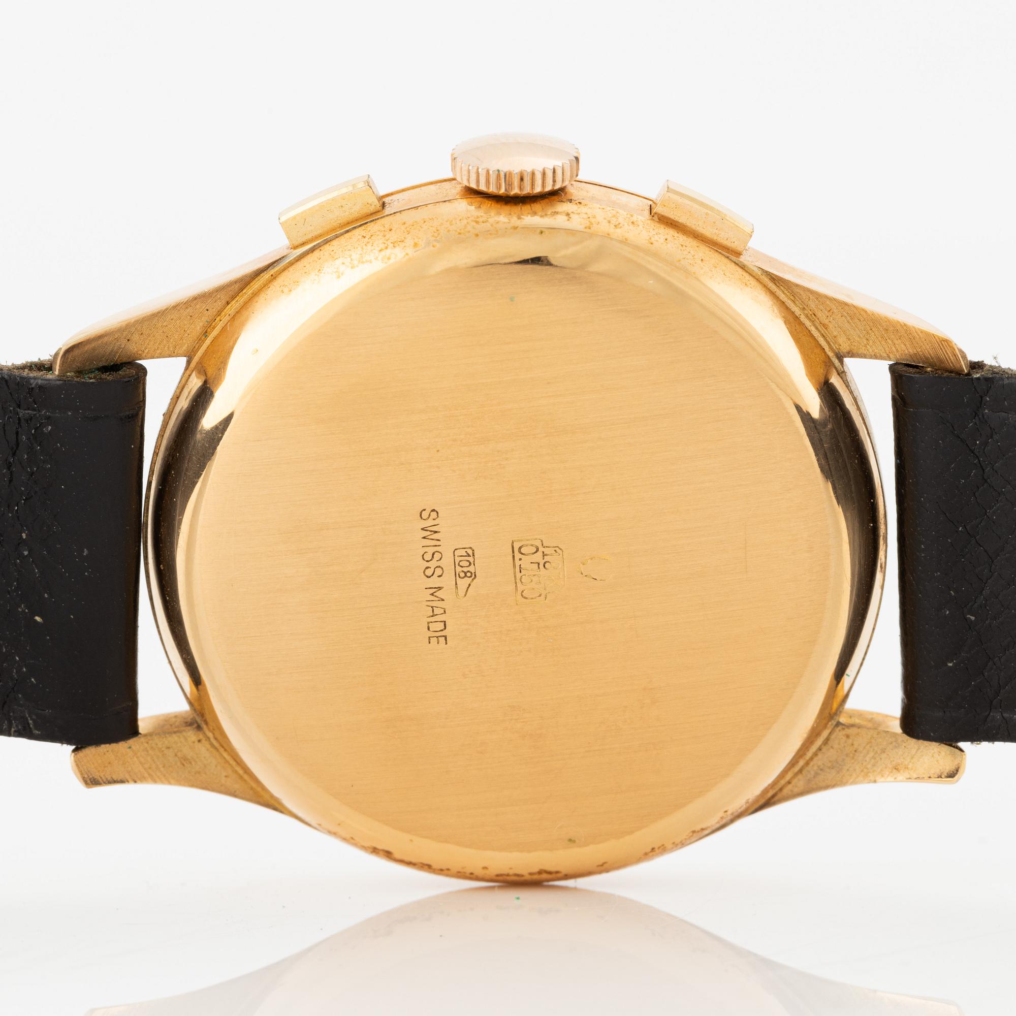 Camy, chronograph, wristwatch, 37.5 mm.