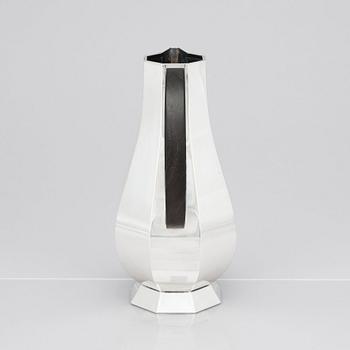 Wiwen Nilsson, a sterling silver pitcher, a 'hot water jug,' Lund, Sweden 1941.