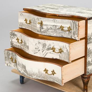 A Rococo style bureau, 20th century.